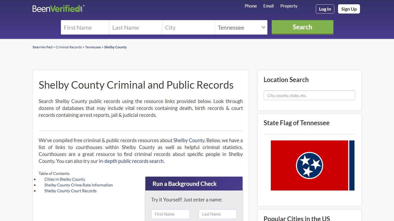 Shelby County Arrest Records in TN - Court & Criminal Records ...